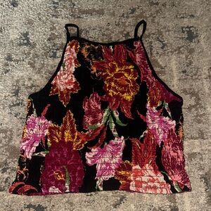 Xhilaration Black Floral Camisole